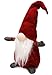 Airlab Gnome Christmas Decorations Plush Thanksgiving Decor Swedish Scandinavian Handmade Presents Christmas Ornament Tomte, 19 Inches Tall, Felix The Red