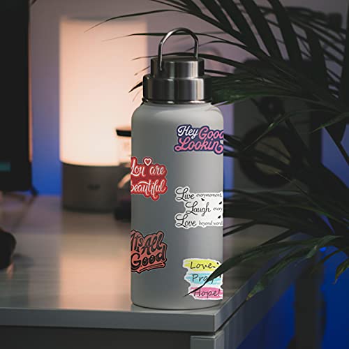 ViKiVi Inspirational Stickers Pack, 100 Pcs Positive Stickers, Motivational Stickers for Water Bottles Hydro Flask Laptop Scrapbook Computer, Waterproof Vinyl Decal Stickers for Women, Teens, Teacher