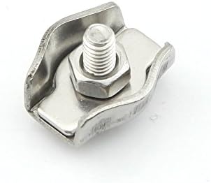 Silver Color Stainless Steel Simplex 1-post Wire Rope Clip Cable Clamp - 1/8", 3/16", 1/4", or 5/16"(3/16")