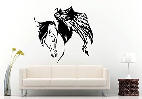 Horse With Angel Wings Pegasus Beautiful Gorgeous Graceful Animal Creature Wall Decal Vinyl Sticker Mural Room Decor L653