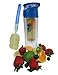 Infusion Water Bottle with FlipTop Lid, Spout and Carry Handle. Extra Cleaning Brush.