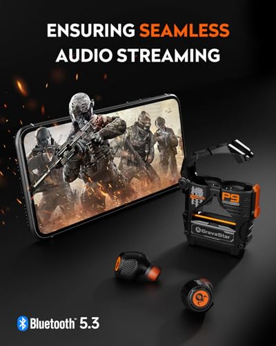 GravaStar Sirius Plus True Wireless Earbuds, Bluetooth 5.3 Active ANC Noise Cancellation, 28H Playtime, Clear ENC Call, Customization App, IPX4 for Sport