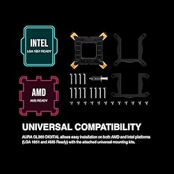 GAMDIAS Aura GL360 Digital WH AIO PC CPU Liquid