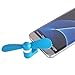 Pandawell OTG Micro USB Mobile Phone Fan Portable Dock Cool Cooler Rotating Fan for Samsung Galaxy S7, S7 Edge, LG G5 & Other Android Smart Phone - Blue