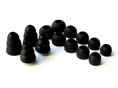 Black Replacement Set Comfort Eartips Earbuds Eargels for Monster Dr. Dre Powerbeats In-Ear Earphones