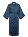 Swhiteme Men's Kimono Robe Satin Bathrobe Loungewear Sleepwear with Pockets