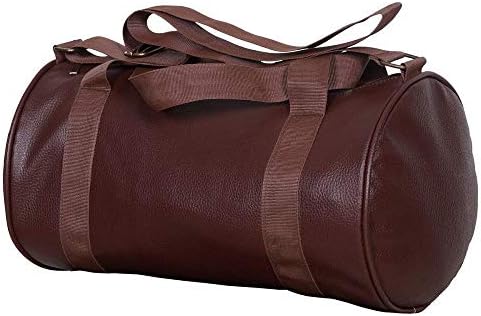 AVM Mart Fashionable and Durable PU Leather Travel Weekender Overnight Duffel Bag | Gym Sports Duffle Bags | Multi-Purpose Gym Bag & Duffel Bag for Men & Women (Brown)