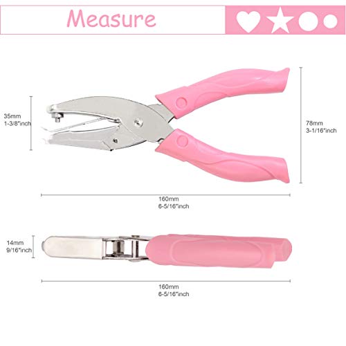 Taxutor 1/4 Inch Star Paper Hole Punch with Soft-Handled Punchers for Tags Clothing Ticket - Thumbnail 3