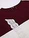Sherosa Women's Summer Contract Color Long Sleeve Long Length T shirts Striped Tops (Wine Red,M) …