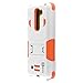 Volt 2 Case, CoverON [DuraShield Series] Drop Proof Phone Cover Grip + Bumper + Stand Hybrid Case For LG Volt 2 - Neon Orange & White
