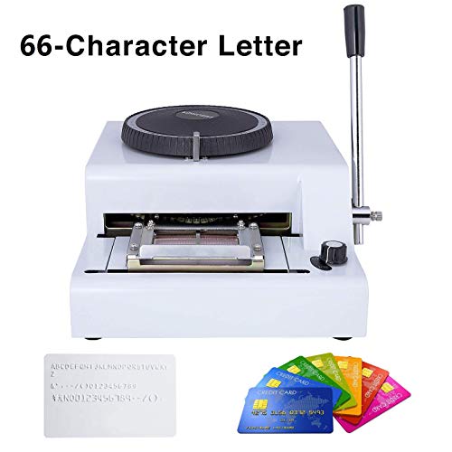 Embossing Machine 66 Characters Card Embosser Printer Gift Card Credit ID PVC Card Embosser Stamping Machine Manual Embosser Machine
