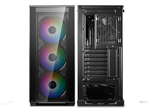 DEEPCOOL MATREXX 70 3F Case, 3 CF120 ADD RGB Fans and 1 ADD RGB LED Strip Pre-Installed, E-ATX Supported, One-Touch-Release Front Panel, Easy-to-Install Side Panel, All-Round Dust Proof - Thumbnail 2