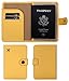 Zoppen Passport Holder Cover Wallet for Women Rfid Blocking Travel Wallet Id Card Case (#4 Mustard Yellow)
