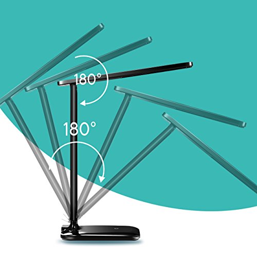 image for LED Desk Lamp, TopElek Eye-caring Folding Table Lamps, Dimmable Office