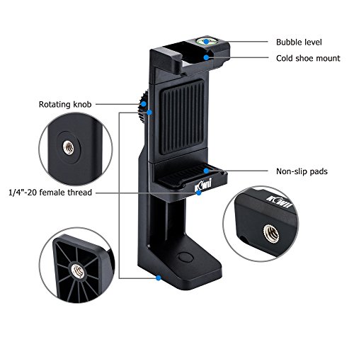 image for Kiwifotos Cell Phone Tripod Mount Adapter Smartphone Tripod Holder Cli