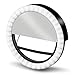 GLOUE Selfie Light Ring LED Round Clip self-Timer Fill Light with 36 LED Bubbles, 3 Levels of Brightness, Rechargeable and Portable, for iPhone/Android, Smartphone, Tablet, with Makeup Mirror