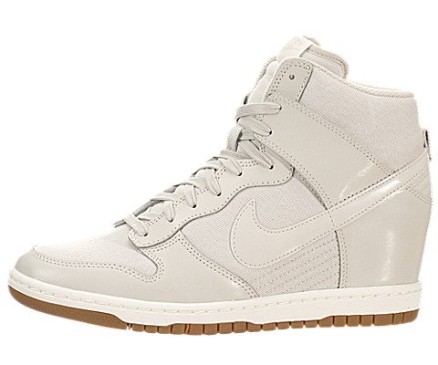 Nike Wmns Dunk Sky Hi 644877-002 Light Bone/Sail/Brown Hidden Wedge Women's Shoes
