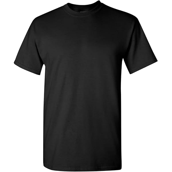 Gildan Adult 4XL Black 6.1 oz 100% Cotton Short Sleeve T-Shirt