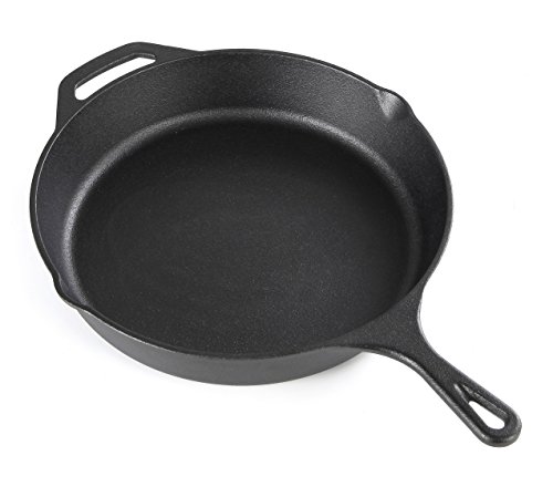 Sodynee 12 inch pre seasoned cast iron skillet pan