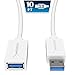 SABRENT 22AWG USB 3.0 Extension Cable - A-Male to A-Female [White] 10 Feet (CB-301W)