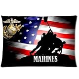 Customized Classic United States Marine Corps (USMC) Pillowcase,One Side Pillowcase Pillow Cover 20x30 inches