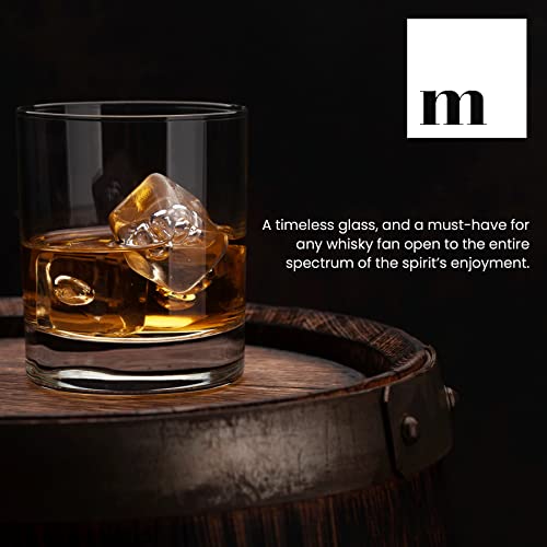 Modvera Old Fashioned Whiskey Drinking Glasses Set of 6 12 Oz Lowball