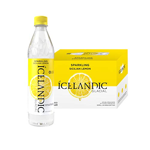 Icelandic Glacial Sparkling Water, Sicilian Lemon, 500 Milliliter, 24