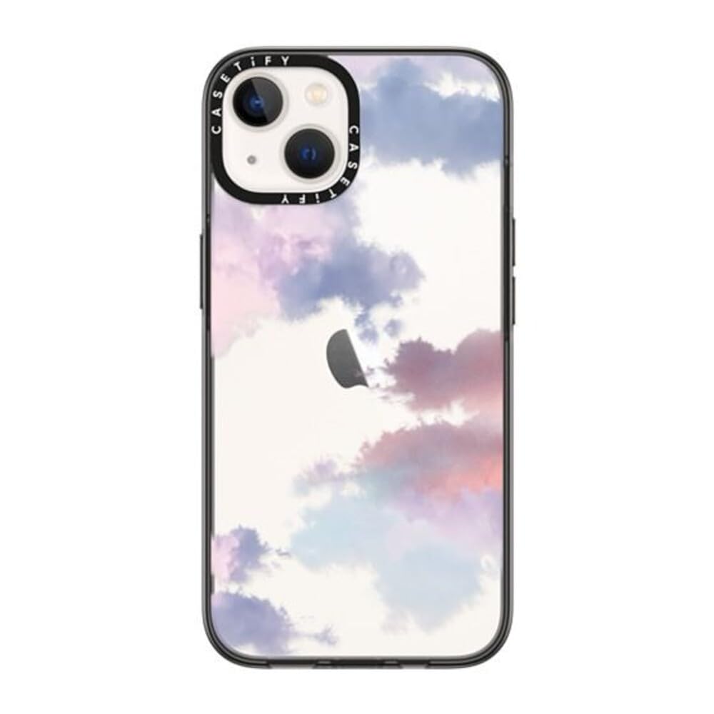 CASETiFY Compact iPhone 14 Case [2X Military Grade Drop Tested / 4ft Drop Protection] - Clouds - Clear Black — image 1