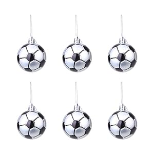 Toddmomy 6 Stks Kerstbal Ornamenten Onbreekbaar Kerstballen Voor Vakantie Bruiloft Decoratie 6 Cm (Voetbal)