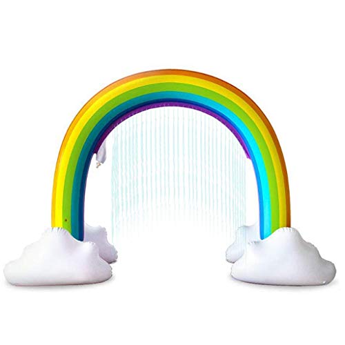 Gayisic Rainbow Sprinkler Inflatable Pools Summer Fun Outside Backyard Family Water/Birthday Party Toy for Children Infants Toddlers,Boys, Girls and Kids