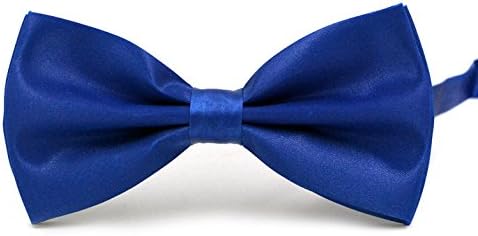 Taishenyuan Mens Classic Pre-Tied Satin Formal Tuxedo Bowtie Adjustable Length Large Many Colors Available (Royal Blue)