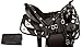 Acerugs 12″ 13″ 14″ 15″ 16″ 17″ 18″ Western Synthetic Silver Show Light Weight Horse Saddle TACK Pleasure Trail Bridle REINS Breastplate (Black Silver, 14)thumb 1