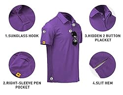V VALANCH Men's Golf Polo Short Sleeve Sport