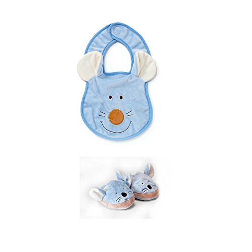 Teddykompaniet Diinglisar Mouse Bib (Haklapp) and Booties (0-6 mos) - 16984 15224