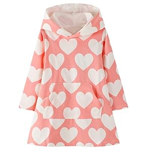 JinBei Kinderen Meisjes Hoodies Jurken Eenhoorn Hoody Jurk Lange Mouw Katoenen Causale Sweatshirts Tuniek Trui Pullover…