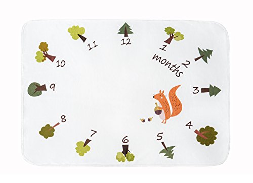 Softan Baby Monthly Milestone Blanket Girl Boy | Soft Photography Background Growth Blanket with Bonus Floral Wreath | Baby Month Blanket | Newborn Girls Boys Photo Prop | Baby Shower Gift - Thumbnail 2