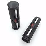 XKMT Motorcycle Black Handlebar skull Groove Hand grips for Harley 96-later VRSC, XL, XR, Dyna, Softail (except FLSTSE2/3, FLSTNSE, and FXSBSE) and 96-07 Touring models