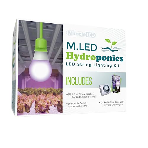 Miracle LED Hydroponics LED Indoor Grow Light Kit - Includes 1 Multi-Plant Red…