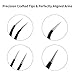 Professional Tweezers for Eyelash Extension - Straight and Curved Pointed Tweezers - Stainless Steel Precision Tweezers set - 2 Pcs - Black