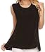 Sakkas Koonya Long Light Scoop Neck Nature Embroidered Sleeveless Tank Top Blouse