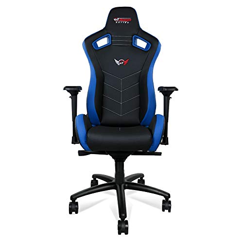 GT-Omega-Sport-Racing-Sedia-da-Ufficio-Nero-e-Blu-in-Pelle-Sedile-Giocatori
