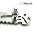 Titanium Punisher Bottle Beer Opener, 2Pcs Durable EDC Pocket Keychain Survival Tool Tactical Pry Bar Spanner Multi Tools for Hiking Camping Hunting Household, Hand Tools, Silver