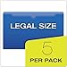 Pendaflex Translucent Poly File Jackets, Legal Size, Assorted Colors, 5/Pack (50993)