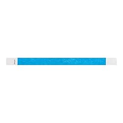 WristCo Neon Blue Tyvek Wristbands for Events