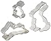 R&M International Easter Bunny Rabbit Shaped Cookie Cutters, Assorted Sizes, 3-Piece Set