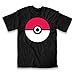 Pokemon Poke Ball Adult Black T-Shirt
