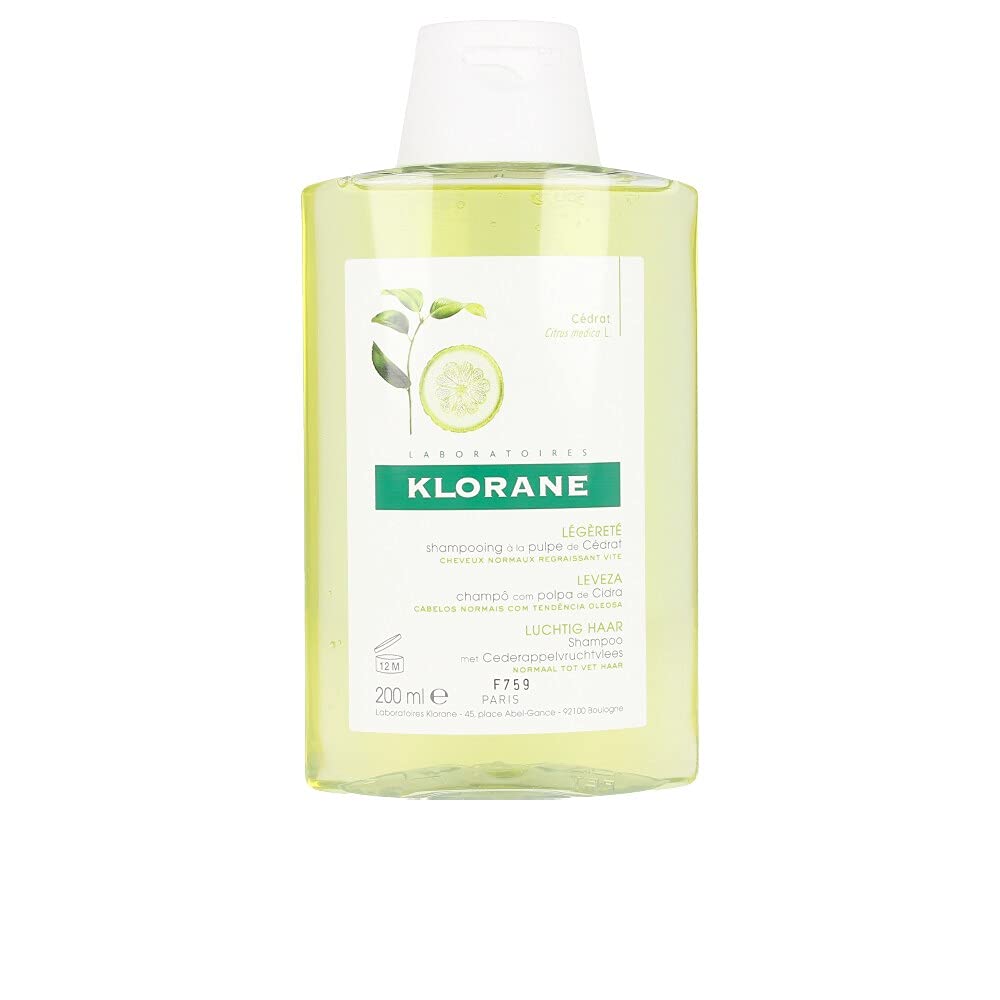 Klorane Shampooing à la Pulpe de Cédrat 200ml, Black/White