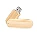 Incipient 16gb Bamboo Rounded Corner Swivel Wood Design USB Flash Drive Gift Flash Memory