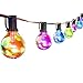 Outdoor String Lights, 25FT Patio Lights with 25 G40 Waterproof LED Bulbs, Colored Bulbs, Hanging String for Outside Backyard, Porch, Deck, Party, Garden, Camper