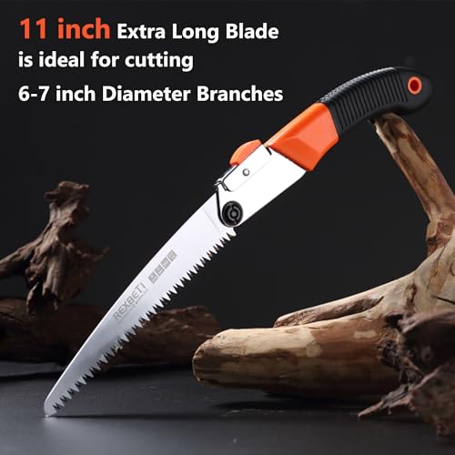REXBETI 11-Inch Folding Saw, Heavy Duty Hand Saw, Wood & Camping, SK5 photo 9